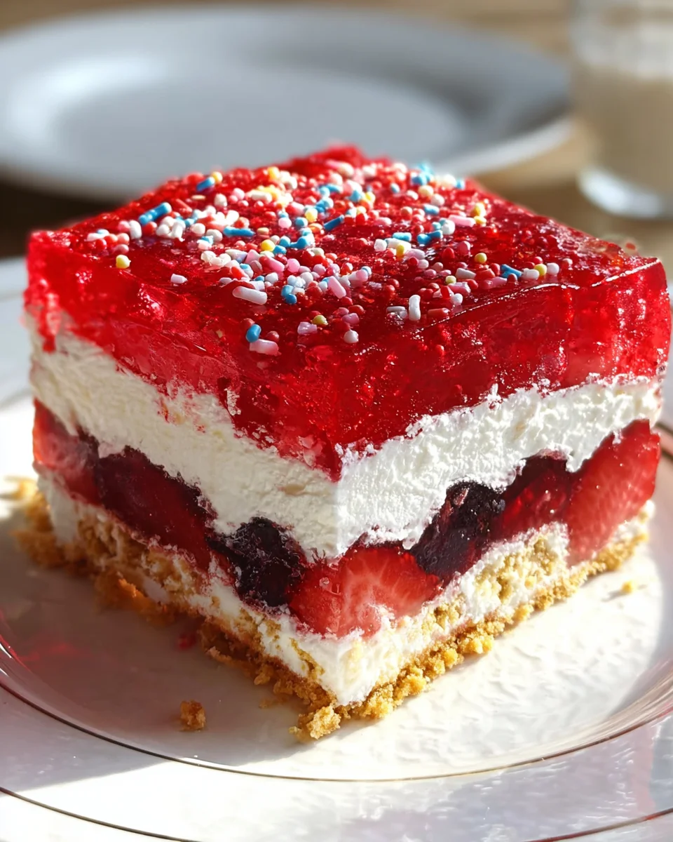 Summer Berry Jello Lasagna 22 Summer