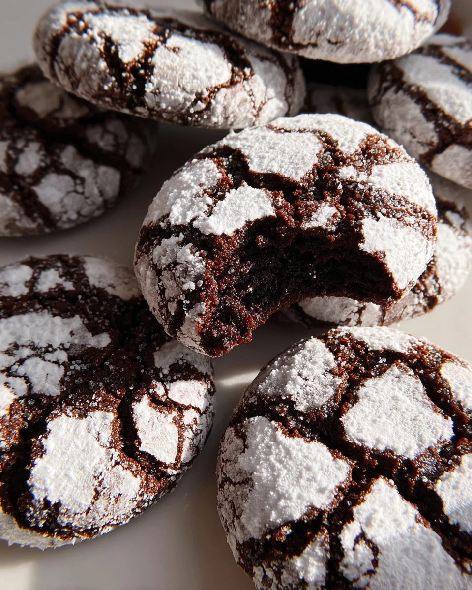 The BEST Chocolate Crinkle Cookies Recipe