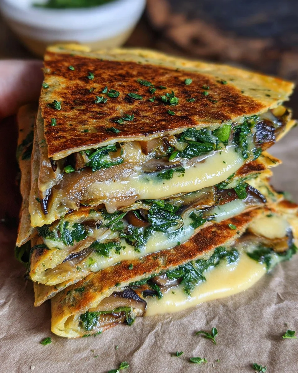 Vegan Spinach Quesadillas