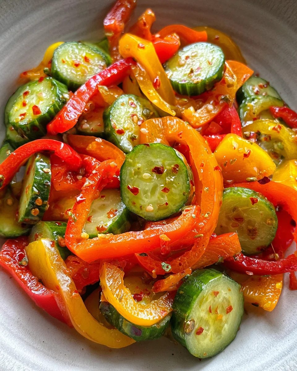 Viral TikTok Cucumber & Bell Pepper Salad 14 Viral