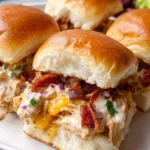 Bacon Ranch BBQ Chicken Sliders