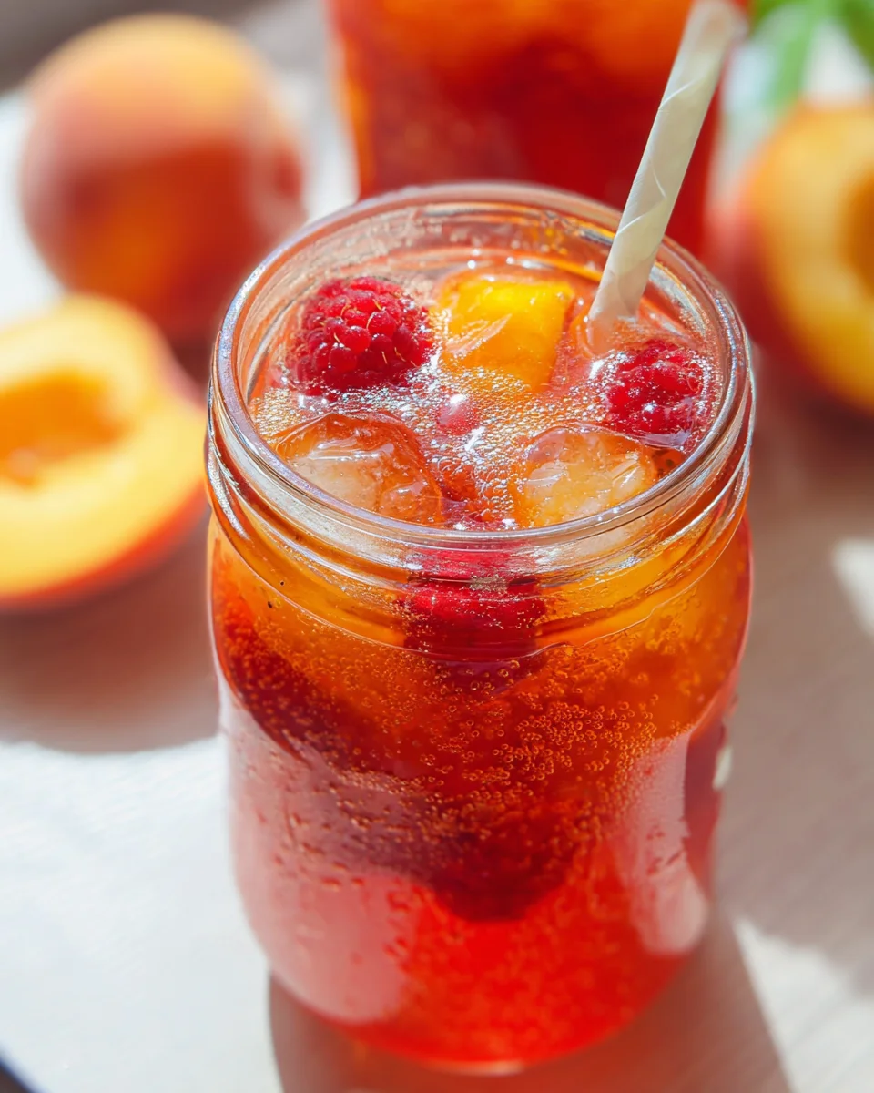 Bellini Peach Raspberry Iced Tea