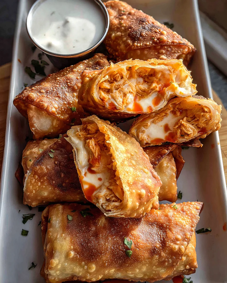 Buffalo Chicken Egg Rolls