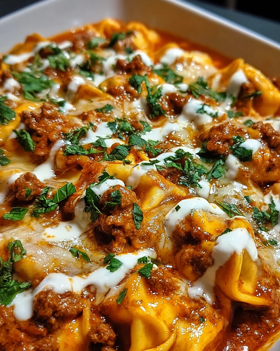 Cheesy Beef Enchilada Tortellini