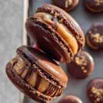 Chocolate Peanut Butter Macarons