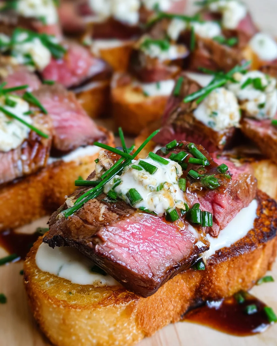 Easy Steak Crostini (with Horseradish Sauce)