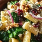 Feta & Cranberry Rigatoni Salad with Lemon Vinaigrette