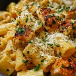 Garlic Butter Chicken with Rigatoni and Parmesan