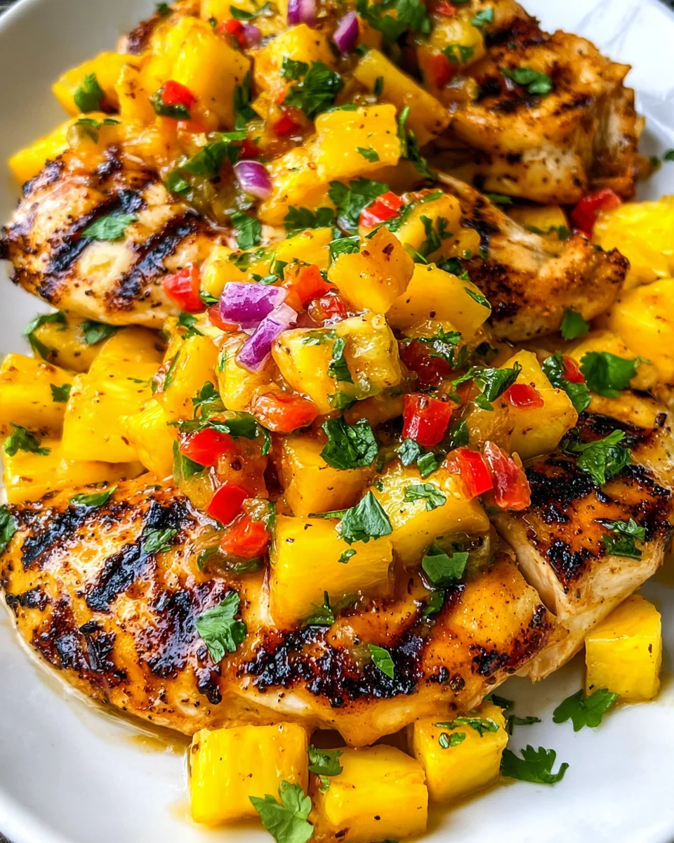 Grilled Mango Pineapple Chicken
