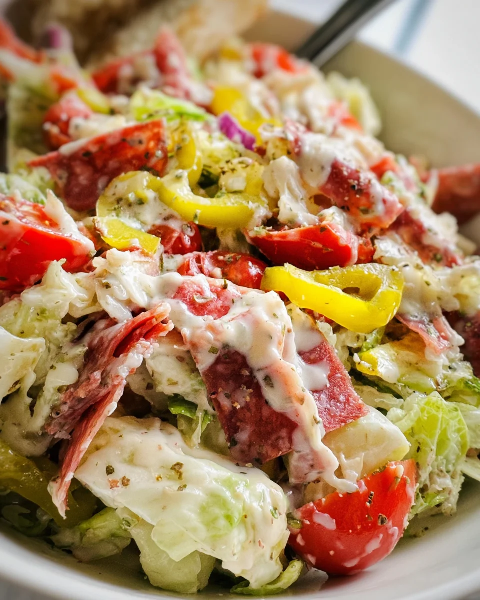 Italian Grinder Salad (Chopped Sub Salad)