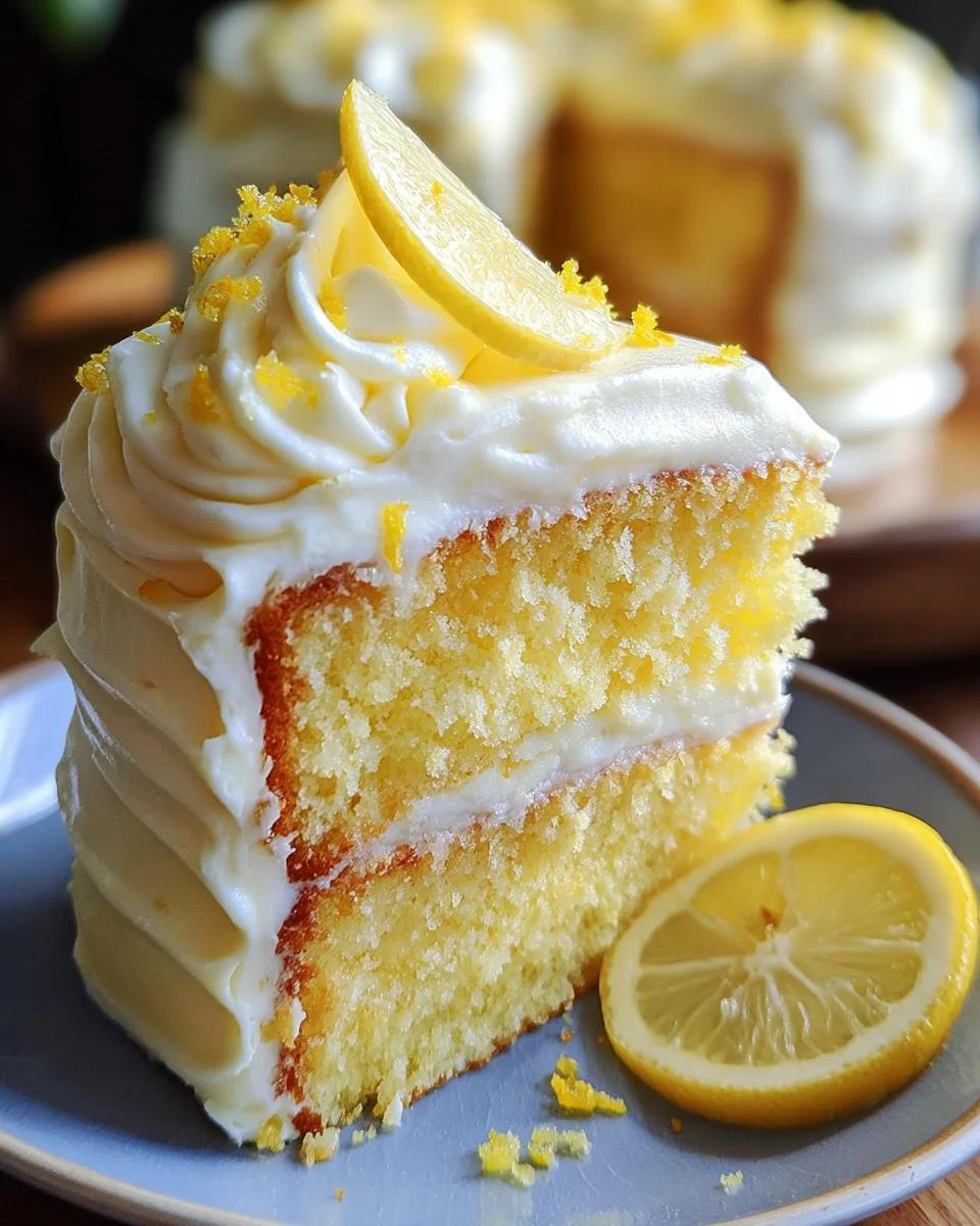 Lemon Velvet Cake with Lemon Cream Cheese Frosting