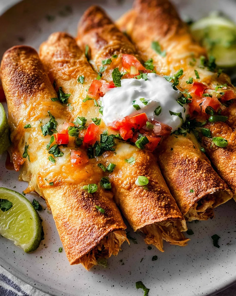 Oven Baked Chicken Taquitos Recipe