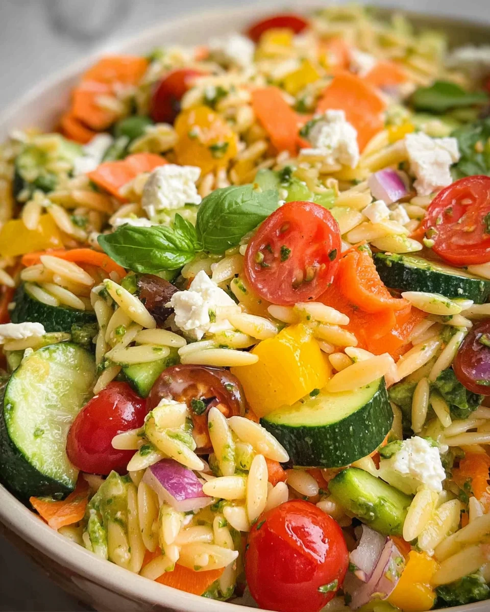Rainbow Orzo Salad