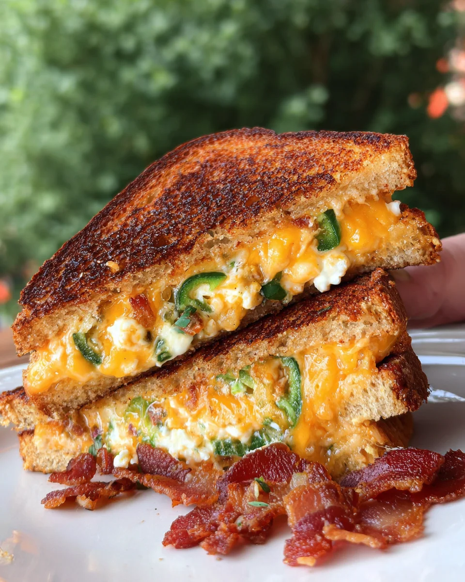 Roasted Jalapeño Popper Grilled Cheese