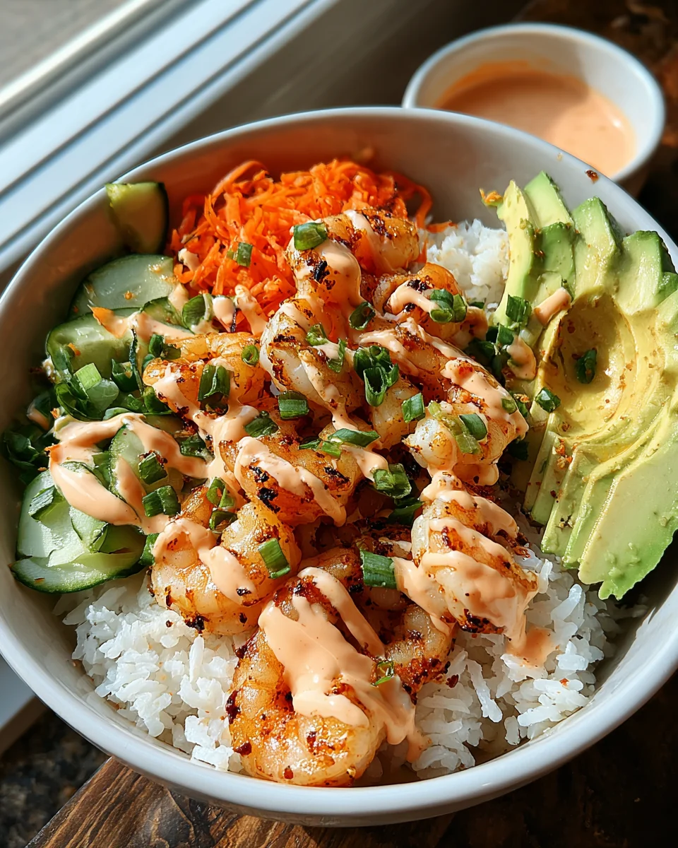 Shrimp Rice Bowls with Spicy Mayo