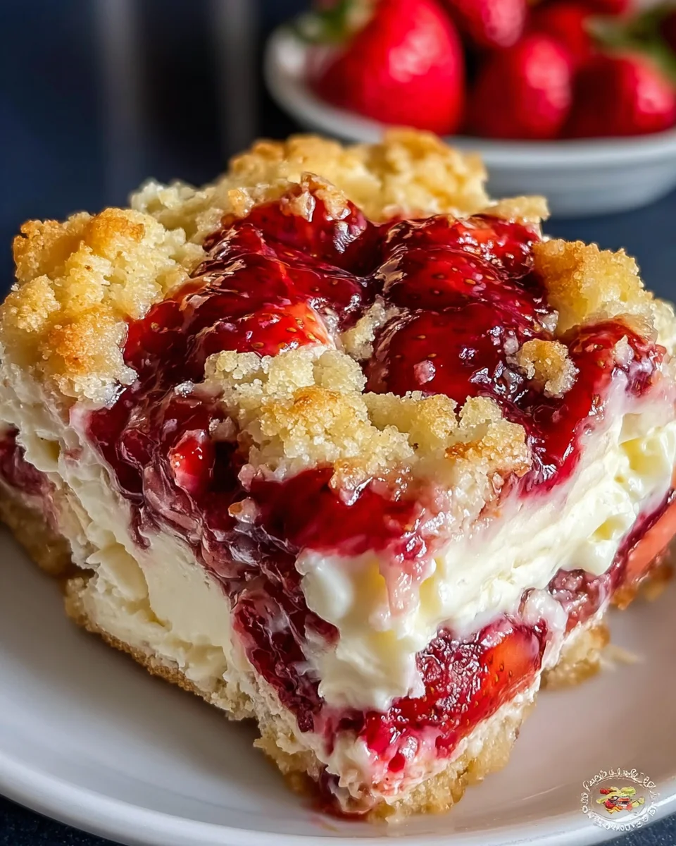 Strawberry Cheesecake Dump Cake