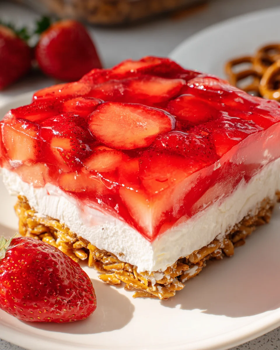 Strawberry Pretzel Jello Salad