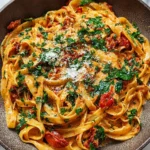 Vegan Creamy Sun Dried Tomato Pasta Recipe